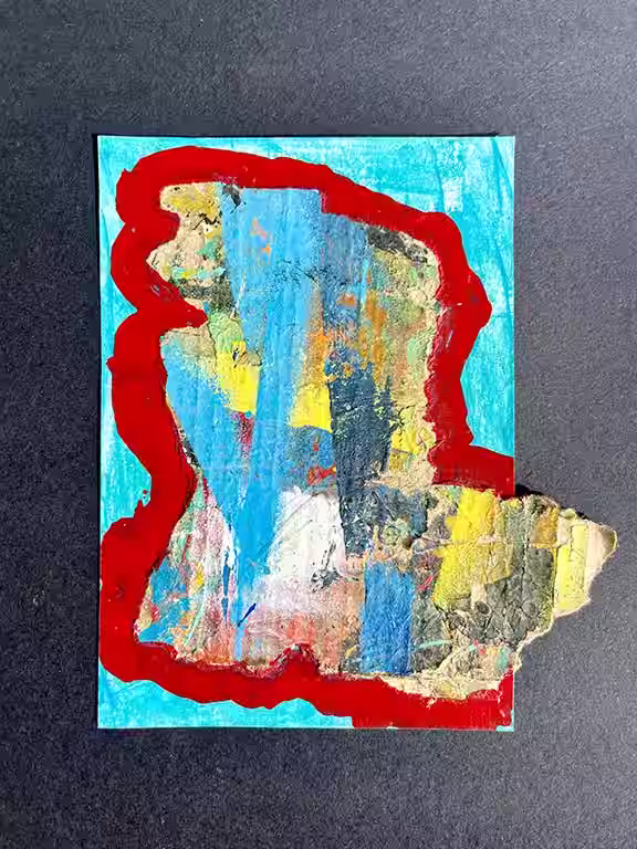 34 - Blue & Red with studio floor