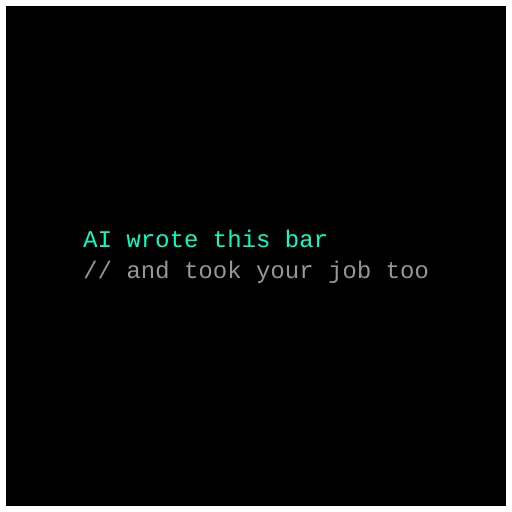 AI wrote this bar