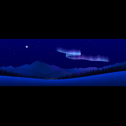 Echoes of Midnight on the Ridge: Mountain and Aurora Borealis
