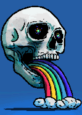 Rainbow Skull