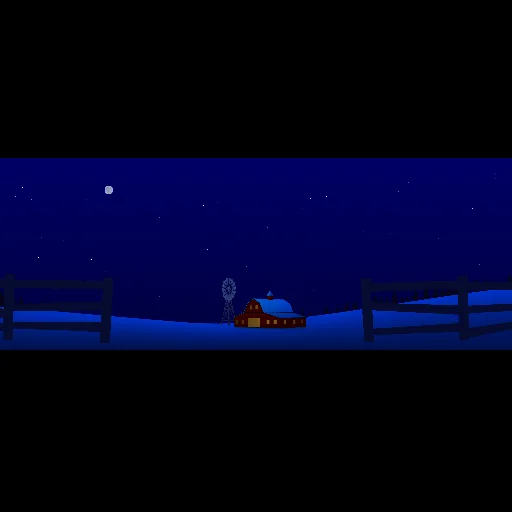 Echoes of Midnight on the Ridge: The Barn and Windmill