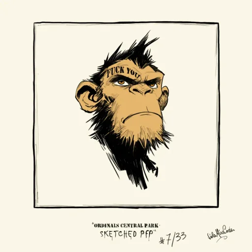 ORDINALS CENTRAL PARK SKETCHED PFP by Viola MissCode #7/33