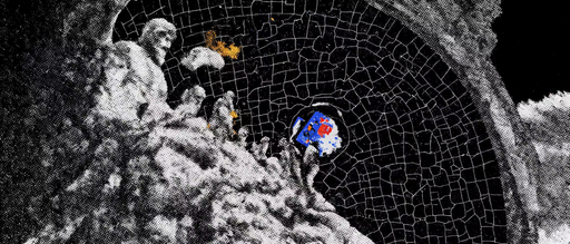 The Last Man Steps Through the Portal Held Up by a Statue's Arm