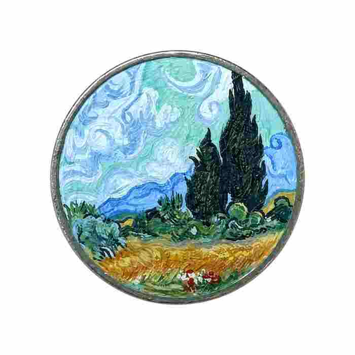Wheat Field with Cypresses