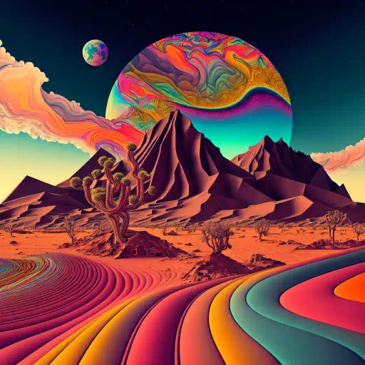 psychedelic desert