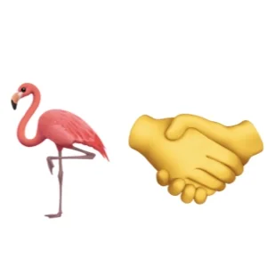 Flamingo Handshake #1