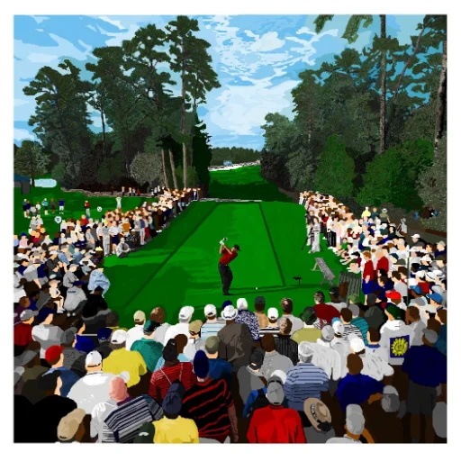 Tiger at the 18th #16