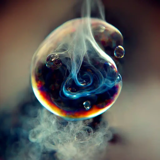 smoke swirling water droplets cosmic gaia