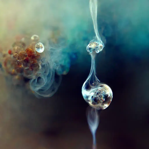smoke swirling water droplets cosmic gaia